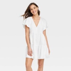 Target Brand Universal Thread White Dress with Pockets